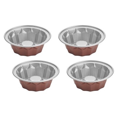 Cuisinart 4pc Bronze Color Mini Bundt Pan Set - CMBM-4BNTBZ: Nonstick Steel Bakeware, Even-Heating, Dishwasher-Safe