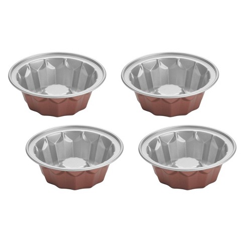 4 Inch Individual Small Bundt Pan Nonstick Mini Fluted Cake Pan