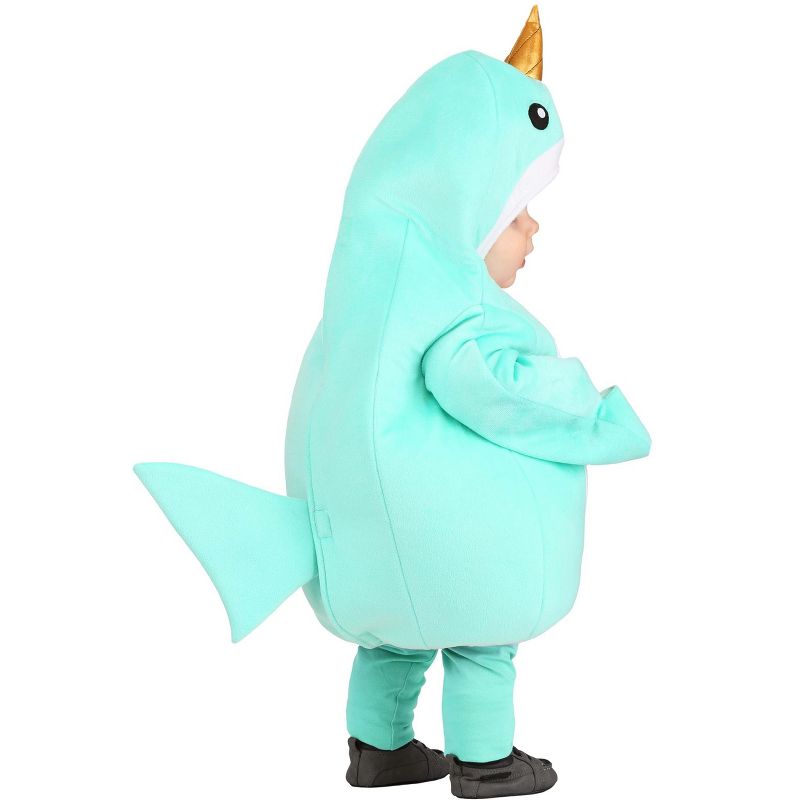 HalloweenCostumes.com Blue Baby Narwhal Costume, 3 of 4
