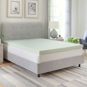 MAXZZZ 3-Inch Green Tea Infused Memory Foam Mattress Topper - Twin - 1 of 1