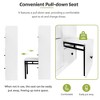 KTMBDW Shoe Cabinet with 3 Flip Drawers & Pull-down Seat, Modern Shoe Storage Cabinet, Freestanding Shoe Rack for Entryway, White - 4 of 4
