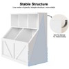 Homhougo Kids Toy Storage Organizer, Kids Bookshelf and Toy Storage, Toddlers Bookshelf Toy Organizer White - 3 of 4