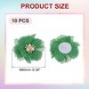 Unique Bargains Rhinestone Pearl Chiffon Flower for DIY Craft Wedding Party 10 Pcs - 2 of 4