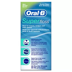 Oral-B Mint Super Floss Pre-Cut Strands - 50ct