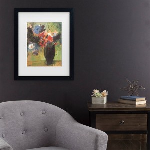 Trademark Fine Art Sheila Golden The Black Vase Matted Framed Art - 1 of 4