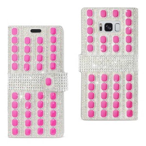 Reiko Samsung Galaxy S8/ SM Octagon Diamond Wallet Case in Hot Pink - 1 of 4