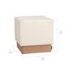 Seville Classics The Vineyard Collection Cork Fabric Cube Storage Ottoman - 3 of 4