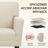 Modern Accent Chair for Living Room, Upholstered Fabric Armchair with Backrest and Arms, Single Sofa Chair for Bedroom or Office, Green - 4 of 4