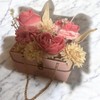 Glow Grace Decorative Flower Candle Gift Box Set, Scented Wax Roses with Gold Chain Handle, Pink Basket - 3 of 4