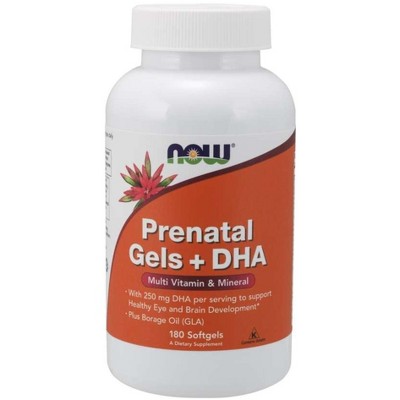 Prenatal Gels + DHA by Now Foods  -  180 Softgel