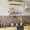 Whizmax Metal Storage Rack with Backplash for Kitchen,12" x 24" Stainless Steel Wall Mount Shelf with 5 Hooks - 4 of 4
