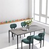 Set of 2 Dining Chairs, Upholstered Boucle Kitchen Chairs with Wing Back and Black Metal Legs, Comfy Accent Side Chairs for Dining Room or Kitchen - 2 of 4