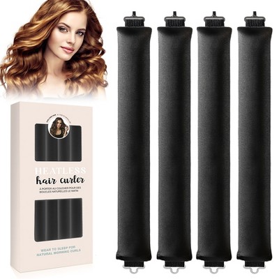 YEVYO Overnight Heatless Hair Curler, Heatless Curls Satin Flexi Rods with Hook, Versatile Curling Tool for All Hair Types