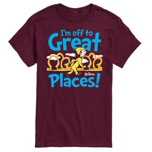 Men's - Dr. Seuss - I'm Off To Great Places Short Sleeve Graphic T-Shirt - 1 of 4