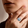Ross-Simons Blue Chalcedony Snowflake Ring With White Topaz Accent in Sterling Silver - 2 of 4