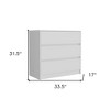 HomeRoots 34" White Three Drawer Dresser - 3 of 3