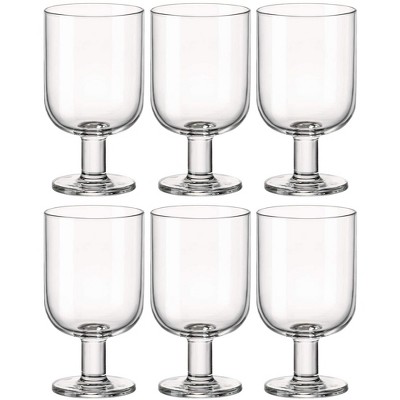Bormioli Rocco Hosteria Goblet Stackable Wineglasses, 6-Piece, 11.75 oz.