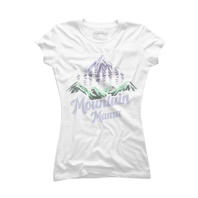 Junior's Design By Humans Mountain Mama Camping Adventure Mom By Flowerr T-Shirt