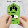 Big Dot of Happiness Game Zone - Pixel Video Game Cards for Kids - Happy Valentine's Day Pull Tabs - Set of 12 - 2 of 4