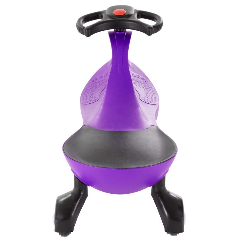 Toy Time Kid's Zig Zag Wiggle Car Ride-On - Purple and Black, 2 of 7