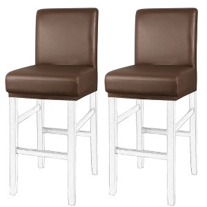 PiccoCasa Waterproof PU Leather Pub Counter Height Side Chair Covers with Elastic Band - 1 of 4