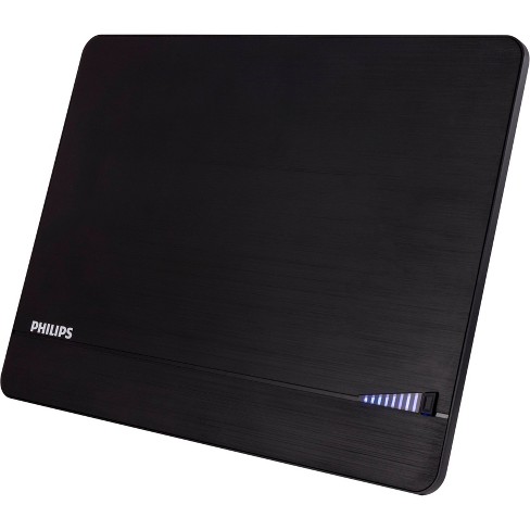 Philips Elite Indoor Amplified Signal Finder TV Antenna with 10 ft. Coax Included - Black - image 1 of 4