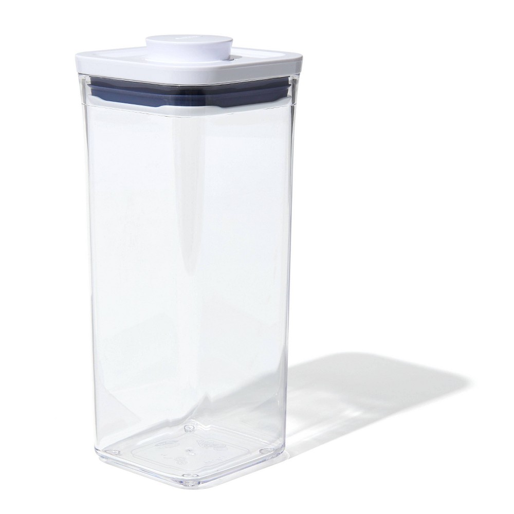 OXO POP 1.7qt Plastic Small Square Airtight Food Storage Container White