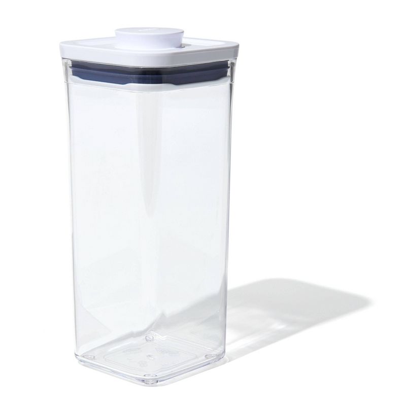 OXO POP 1.7qt Plastic Small Square Airtight Food Storage Container White, 1 of 9