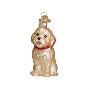 Old World Christmas Blown Glass Ornament for Christmas Tree, Cockapoo Puppy - 1 of 4
