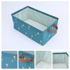 Unique Bargains Floral Print Fabric Storage Bin with Handles for Organizing Clothes Books 1 Pc - 2 of 4