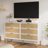 AMERLIFE  Rattan Boho  Dresser with Rubberwood Legs - 3 of 4