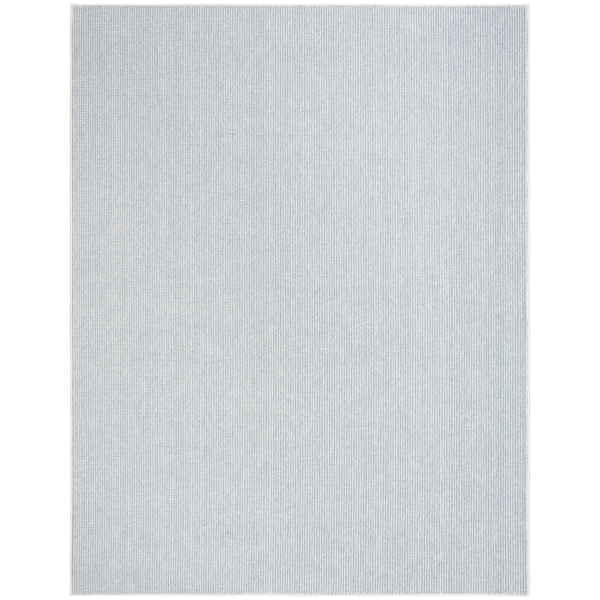 Nourison Textured Home 7'10" x 9'10" Ivory Blue Farmhouse Indoor Area Rug