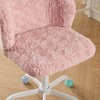 HDZNVF Office Chair, Artificial Rabbit Hair Home Office Chair With Metal Base, Adjustable Desk Chair Swivel Office Chair - 4 of 4