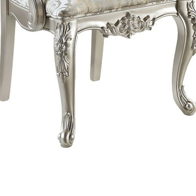 Champagne Floral Fabric Traditional Arm Chair Set