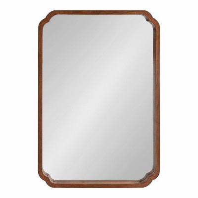 Marston Walnut Wood Rectangular Wall Mirror 24 x 36