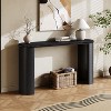 Bella Depot 59.8" Entryway Accent Console Table with Beaded Trim and Reversible Curved Legs - 2 of 4
