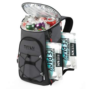 Titan by Arctic Zone 16qt Eco Backpack Cooler with Ice Walls - Sharkskin Gray
