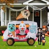 Syemin Decorative Holiday Scene Props Long Halloween Inflatables Outdoor Decorations, Scary Clown Icecream Halloween Yard Decor, White, 48"*120"*96" - 4 of 4