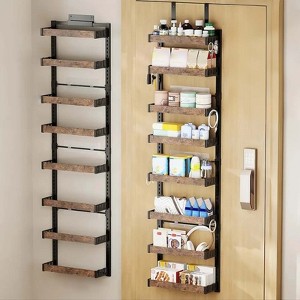 CuisinSmart 8 Tiers Over The Door Spice Rack Organizer Pantry,  8 Basket with Adjustable Height, 2-In-1 Wall Mount&Hanging Spice Rack for Pantry Door - 1 of 4