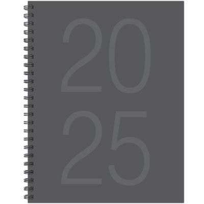 Willow Creek Press Charcoal 2025 8.5"x11" Softcvr Weekly Planner: Spiral Binding, Paper Material, January-December, All Ages