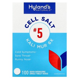 Hyland's Naturals Cell Salt #5, Kali Mur 6X, 100 Quick-Dissolving Single Tablet - 1 of 4