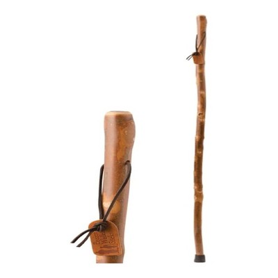 Brazos Handcrafted Wood Walking Stick, Twisted Pine, Trekker Style Handle,  for Men & Women, Made in the USA, Brown, 55