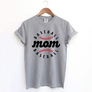 Simply Sage Market Women's Baseball Mom Baseball Short Sleeve Garment Dyed Tee - 1 of 4