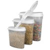 Home Basics 3 Piece Plastic Cereal Container - image 3 of 4
