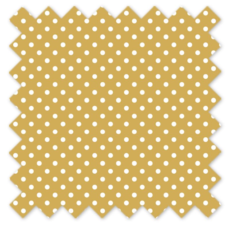 Bacati - Pin Dots Yellow Cotton Printed Single Window Curtain Panel, 4 of 5