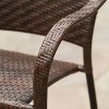 Sapphtopaz Patio Dining Chairs Wicker Patio Chairs with Back for Patio, Outside, Living Room - 2 of 4