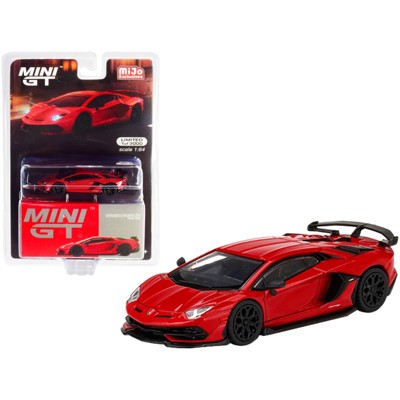 Lamborghini Aventador SVJ Rosso Mars Red Limited Edition 3000 pieces Worldwide 1/64 Diecast Model Car by True Scale Miniatures
