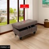 DOMETOUR Breathable Fabric Ottoman for Living Room or Bedroom Brown - 2 of 4