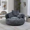 CENGHU Lazy Sofa Conille Lounger Bean Bag Chair Couch With 3 Pillows for Adults and Kids Sofa Chair for Living room Bedroom Gray - 3 of 4