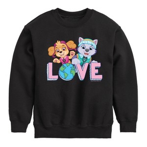 Boys' - Paw Patrol - Love Earth Graphic Long Sleeve Fleece Sweatshirt - 1 of 4